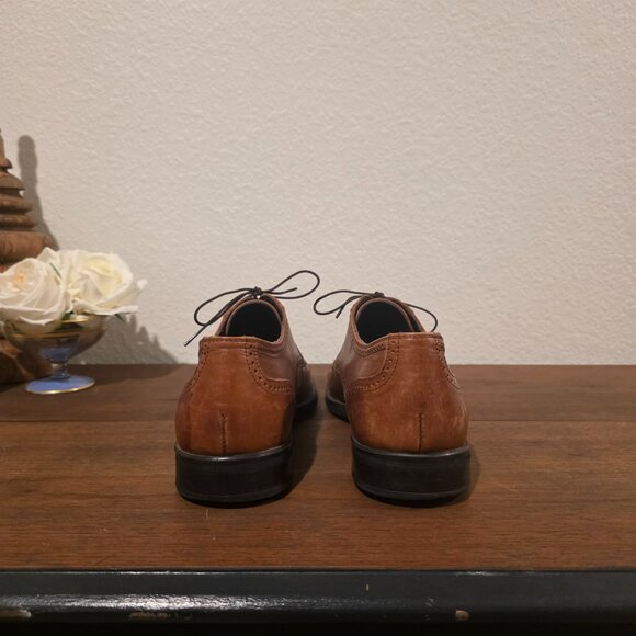 Bruno Magli Lansdale Leather Lace Up Cap Toe Oxfords Shoes Sz 14 - Picture 6 of 7